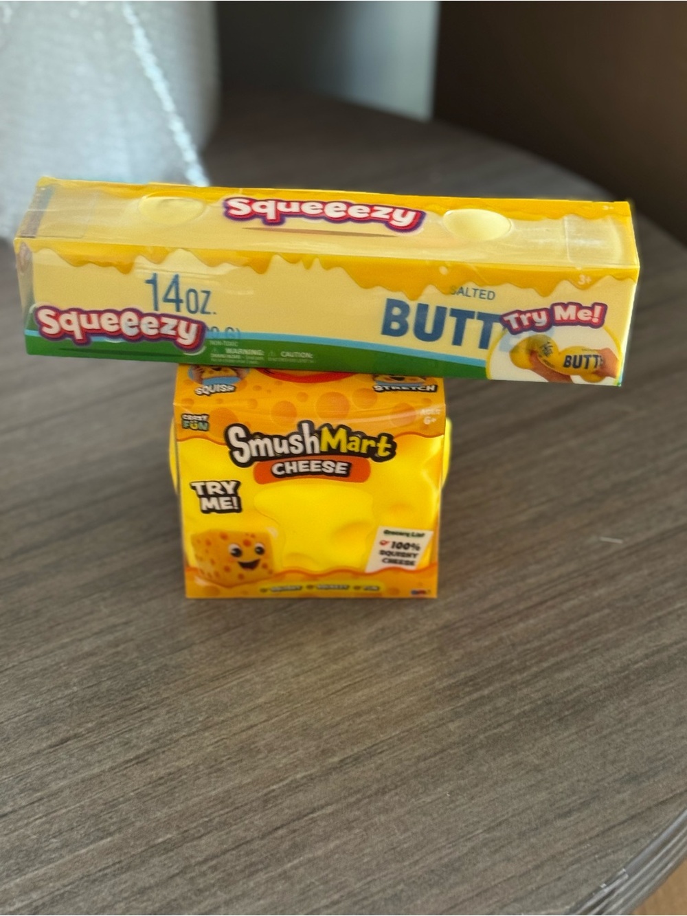 SmushMart Cheese butter Squeezy Toy Set - Bright Yellow